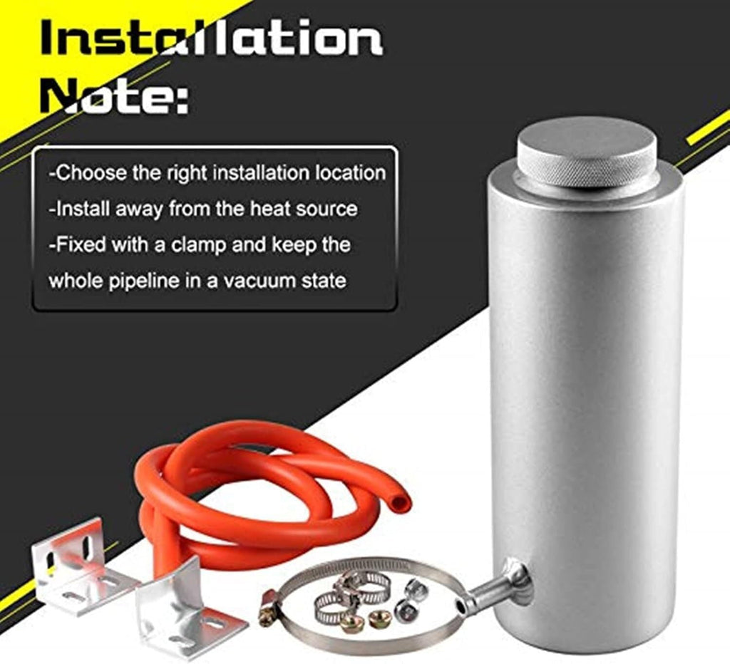 800ML Universal Radiator Coolant Catch Tank Kit Overflow Reservoir Aluminum