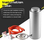800ML Universal Radiator Coolant Catch Tank Kit Overflow Reservoir Aluminum