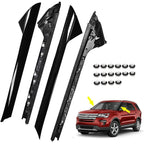 Pair Inner & Outer Windshield A Pillar Molding Trim For Ford Explorer 2011-2019
