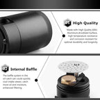 Universal 3-Port Oil Catch Can Reservoir Tank Black, 2 Inlet 1 Outlet