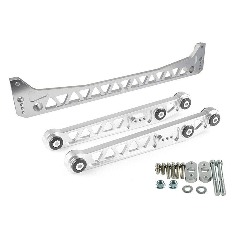 Rear Suspension Lower Control Arm + Subframe Brace Kit For 96-00 Honda Civic EK