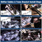 RSX Shifter Cables Trans Bracket Shifter Box For K20 K24 K-Series Swap Civic CRX
