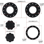 160mm Billet Aluminum Easy Fill Fuel Cell Gas Cap with 12 Hole Cell Bung Replace