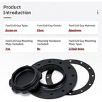 160mm Billet Aluminum Easy Fill Fuel Cell Gas Cap with 12 Hole Cell Bung Replace