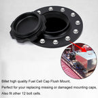 160mm Billet Aluminum Easy Fill Fuel Cell Gas Cap with 12 Hole Cell Bung Replace