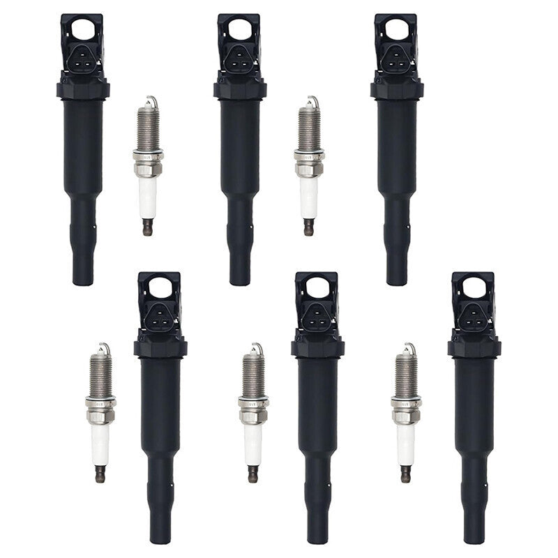 6 Ignition Coil and Spark Plugs Pack for BMW 128i 325i 328i UF592 0221504470