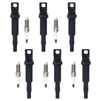 6 Ignition Coil and Spark Plugs Pack for BMW 128i 325i 328i UF592 0221504470