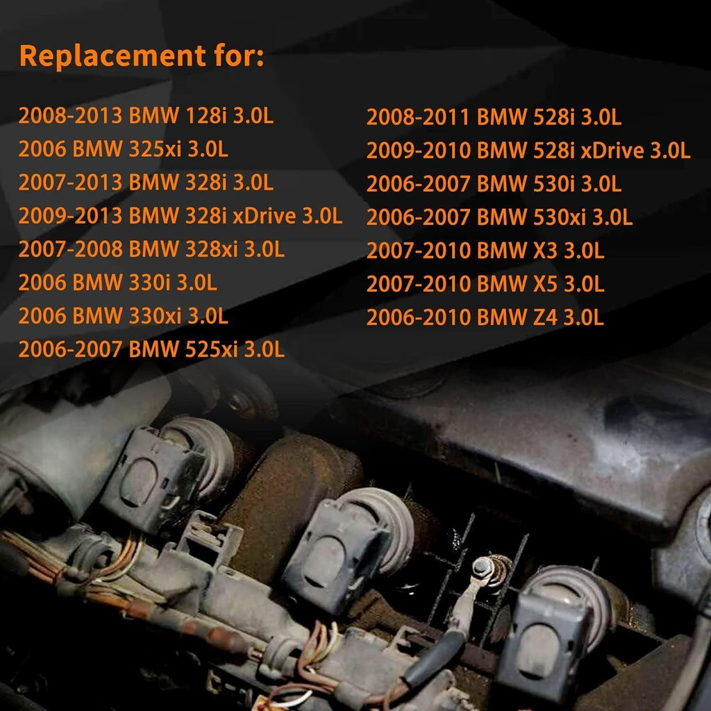 6 Ignition Coil and Spark Plugs Pack for BMW 128i 325i 328i UF592 0221504470