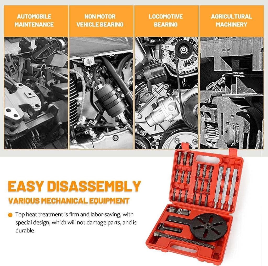 21 in1 Bearing Disassembly Puller Inner Hole Removal Tool Three-jaw Puller Set