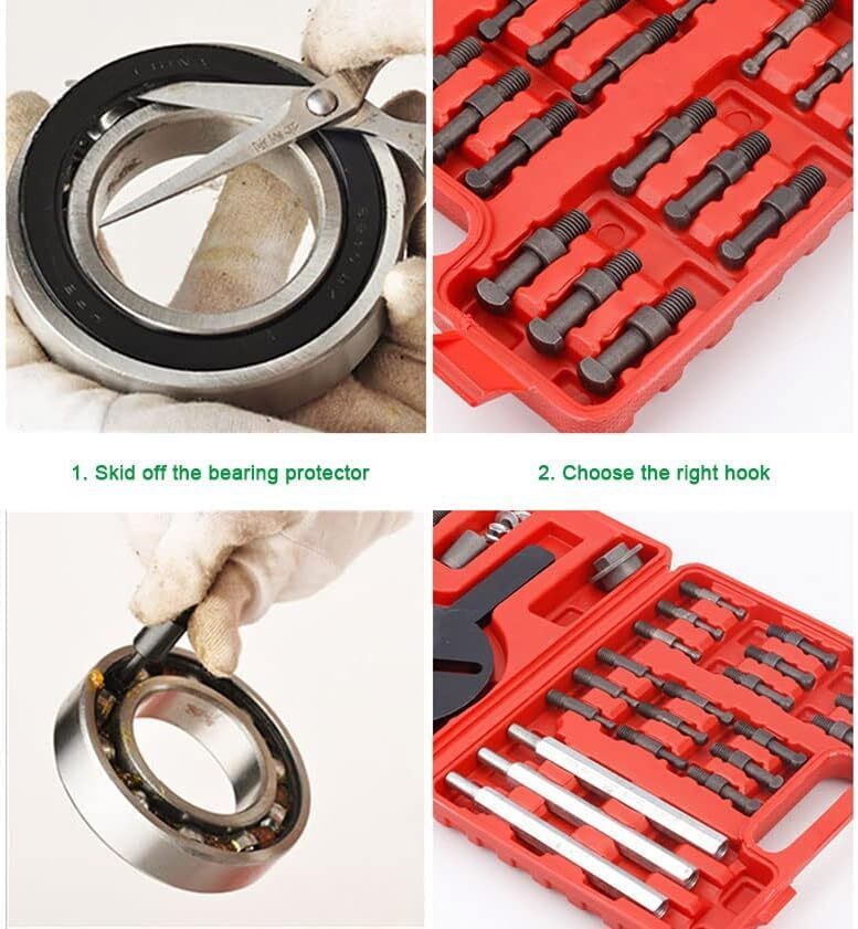 21 in1 Bearing Disassembly Puller Inner Hole Removal Tool Three-jaw Puller Set