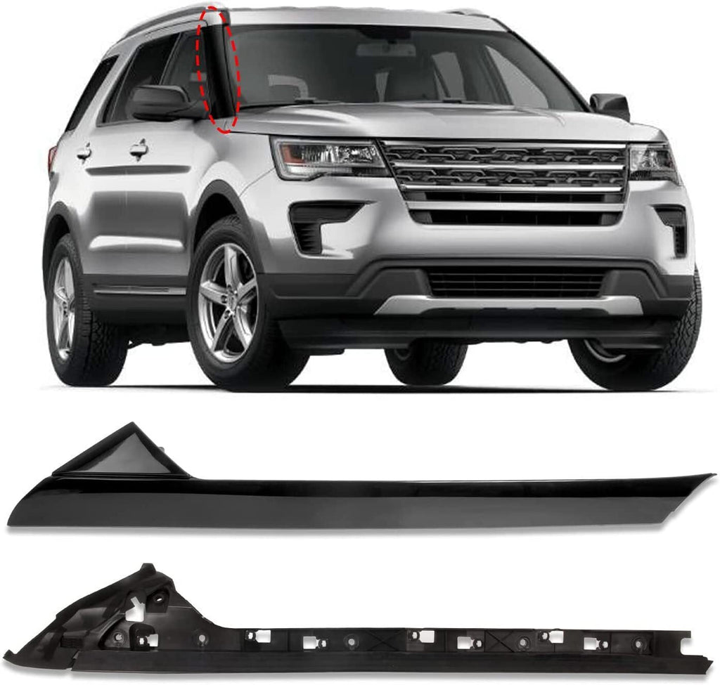 Windshield Outer Inner Trim Pillar Molding Right Side For 11-19 Ford Explorer