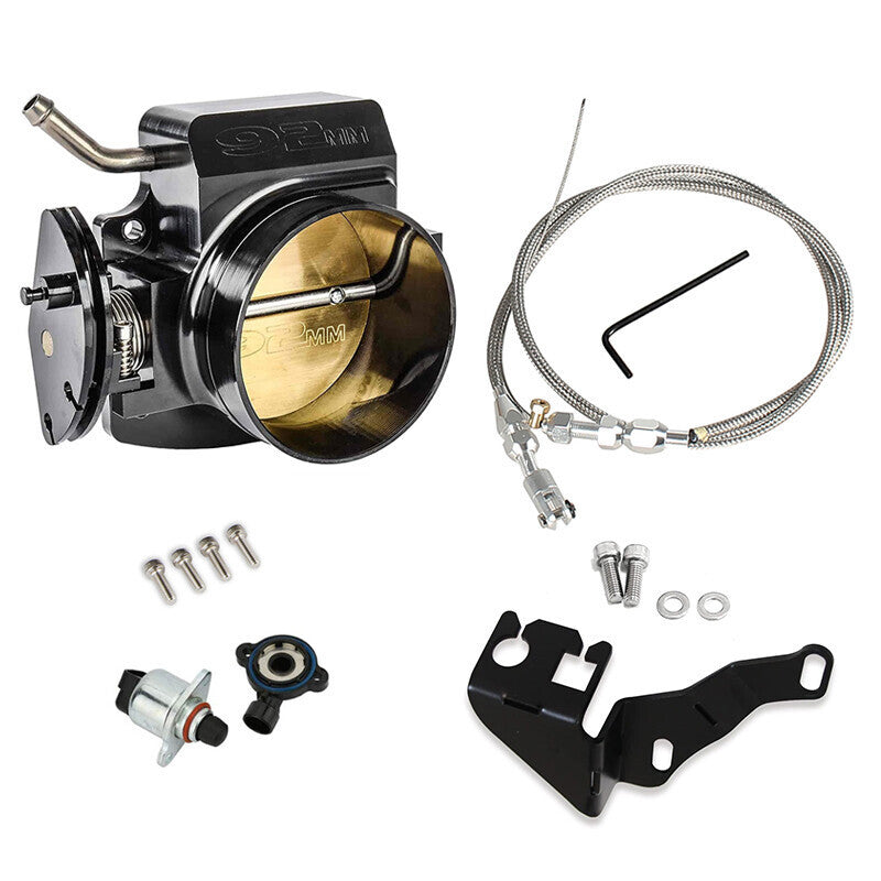 92mm Throttle Body & TPS IAC Throttle Cable Bracket for LSX LS LS1 LS2 LS7