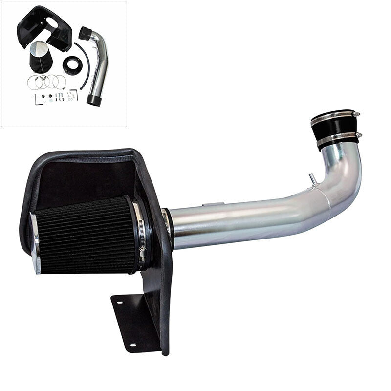 Cold Air Intake with Heat Shield Kit For 2009-2014 Cadillac Escalade Chevy Black