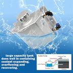 Car 1L Aluminum Radiator Coolant Overflow Bottle Water Reservoir Tank + Cap