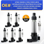 6x Ignition Coil & Iridium Spark Plug Packs For Cadillac GMC Chevy Buick UF569