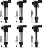 6x Ignition Coil & Iridium Spark Plug Packs For Cadillac GMC Chevy Buick UF569