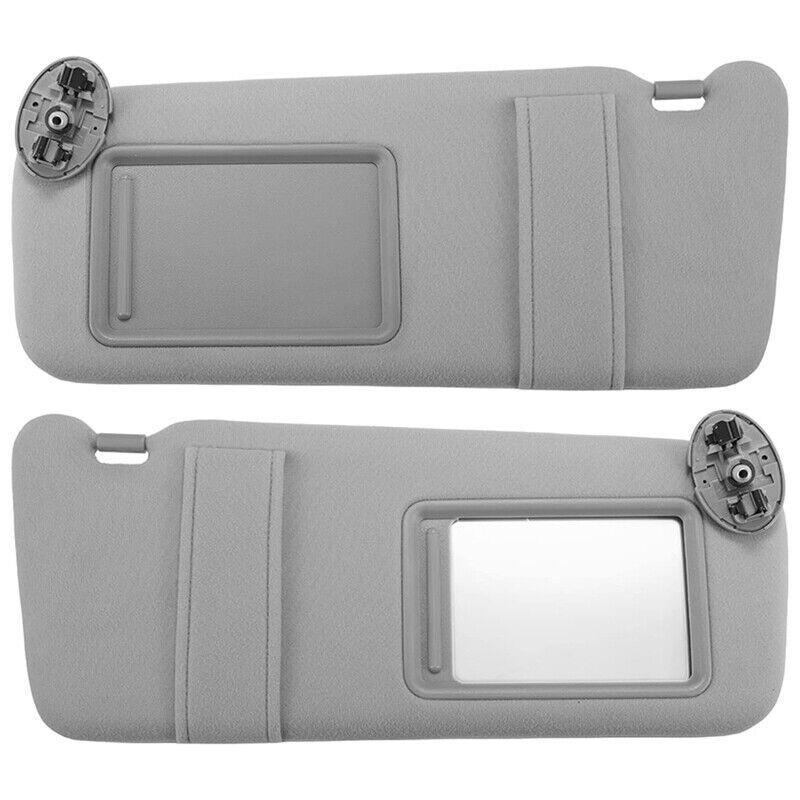 Pair Sun Visor Left & Right Side Without Sunroof Gray For Toyota Camry 2007-2011