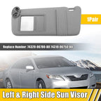Pair Sun Visor Left & Right Side Without Sunroof Gray For Toyota Camry 2007-2011