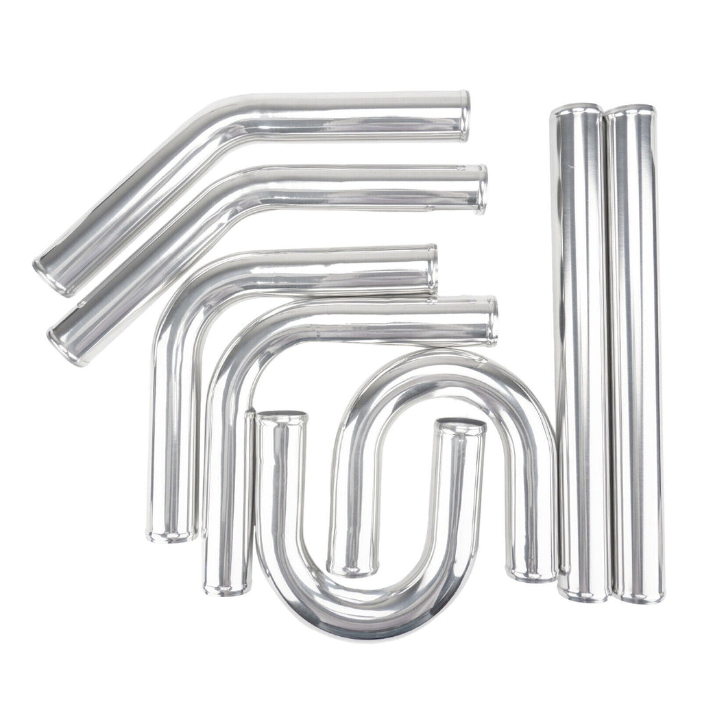 2.5" Universal Aluminum Turbo Intercooler Elbow Pipe Kit + Silicone Hose + Clamp