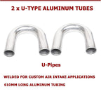 2.5" Universal Aluminum Turbo Intercooler Elbow Pipe Kit + Silicone Hose + Clamp