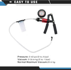 21PCS Brake Bleeder Kit Hand Held Vacuum Pressure Pump Tester with Adapters Case
