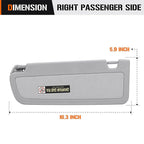 Passenger Side RH Sun Visor For Honda Civic 2006 2007 2008 2009 2010 2011 Grey