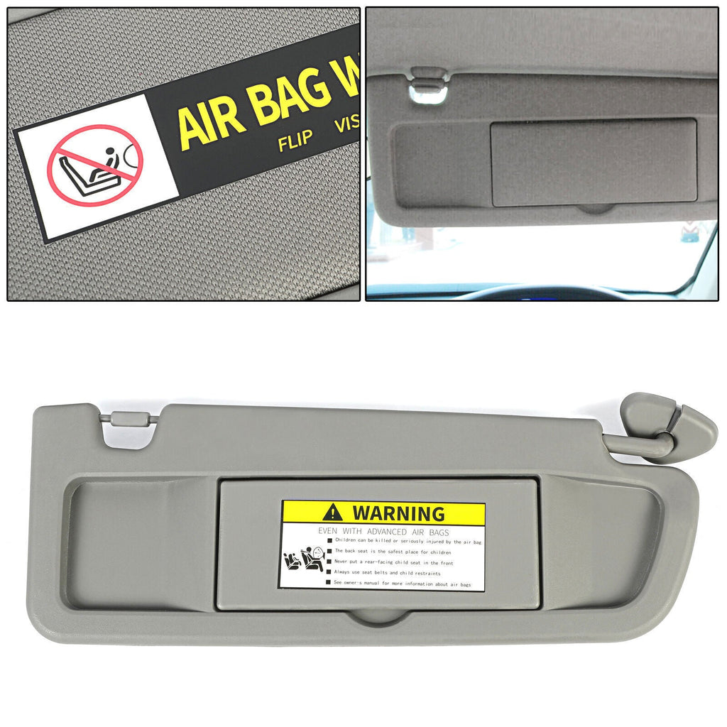 Passenger Side RH Sun Visor For Honda Civic 2006 2007 2008 2009 2010 2011 Grey