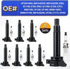 8X Ignition Coil+Iridium Spark Plug Pack for Toyota Tundra Sequoia 4.7L V8 UF230
