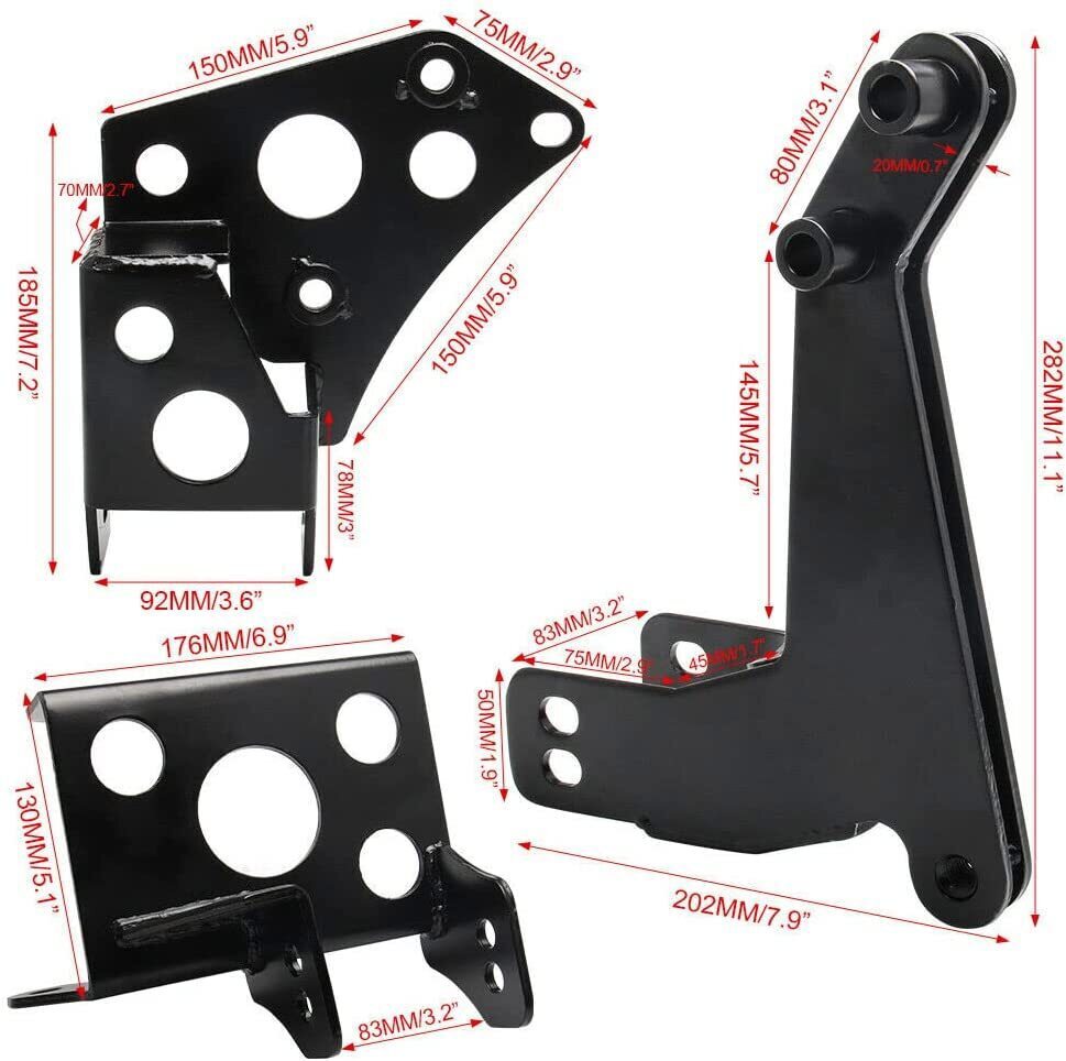 Engine Mount Bracket Kit For K-Swap EK Chassis 96-00 Civic K20 K24 K-Series