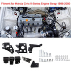 Engine Mount Bracket Kit For K-Swap EK Chassis 96-00 Civic K20 K24 K-Series