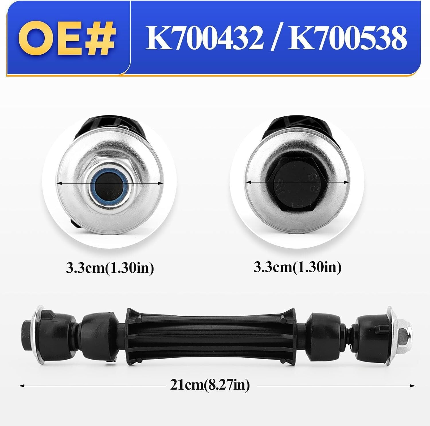 2x Front Sway Bar Link for Chevy Silverado Sierra 1500 2007-2016 Tahoe GMC Yukon