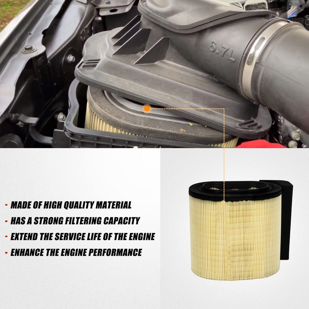 6.7L Engine Air Filter Fit For F250 F350 F450 F550 SUPER DUTY 6.7L 2017-2019