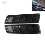 1 Pair Car Bonnet Louver Hood Air Vent Grille Panel Scoop Carbon Fiber Universal