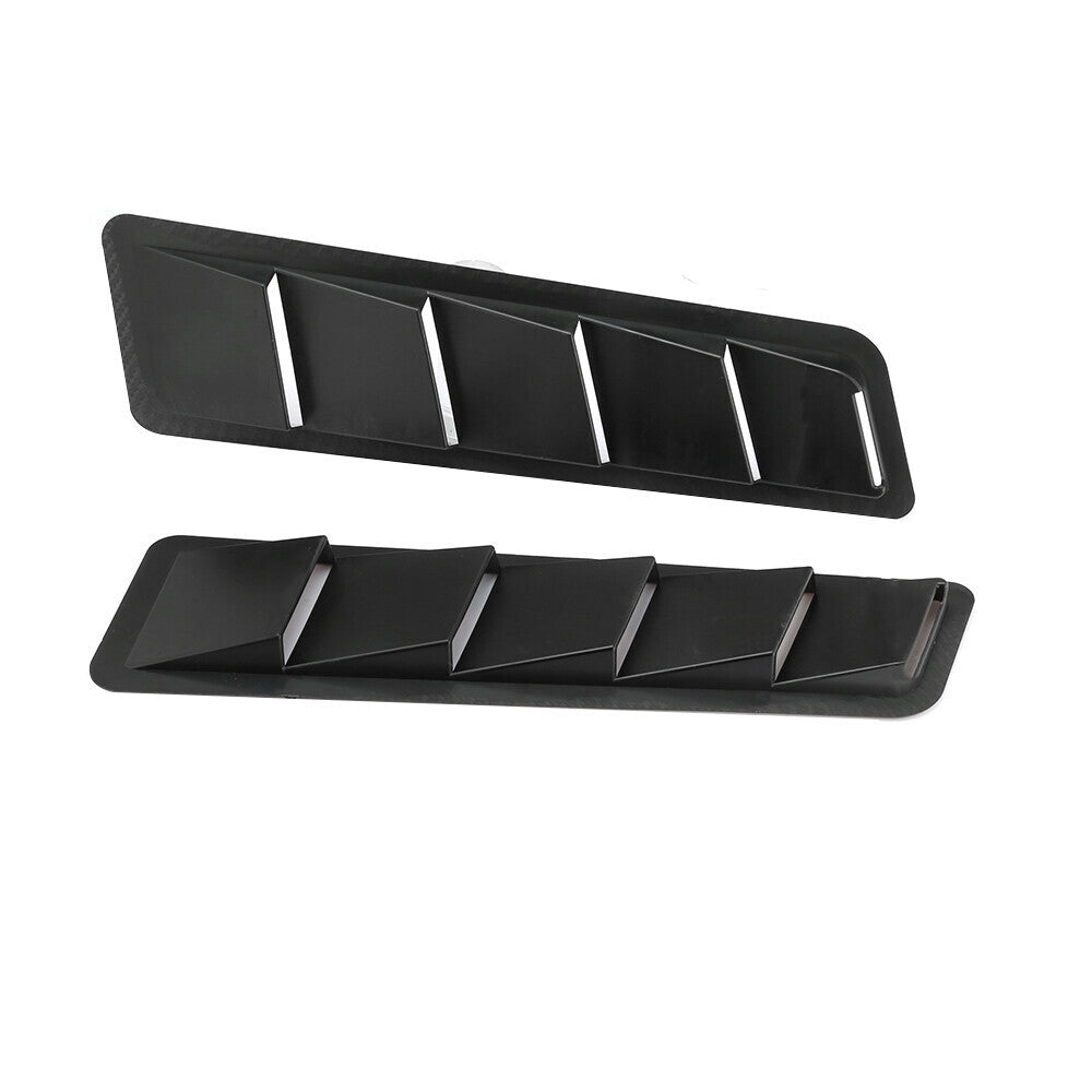 1 Pair Car Bonnet Louver Hood Air Vent Grille Panel Scoop Carbon Fiber Universal