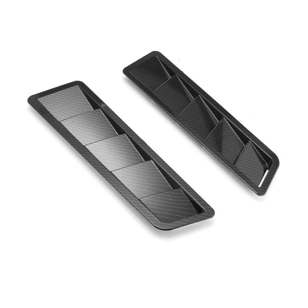 1 Pair Car Bonnet Louver Hood Air Vent Grille Panel Scoop Carbon Fiber Universal