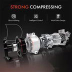 A/C Compressor  Fit for Sanden 508 Style 8-Groove Serpentine Belt HC5004C Sliver