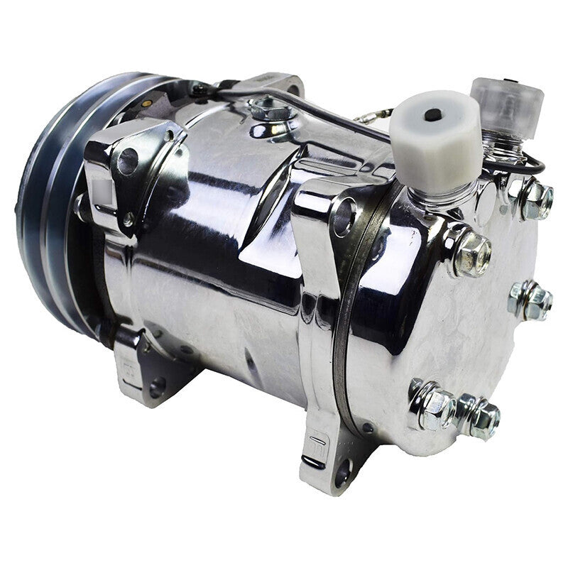 A/C Compressor  Fit for Sanden 508 Style 8-Groove Serpentine Belt HC5004C Sliver