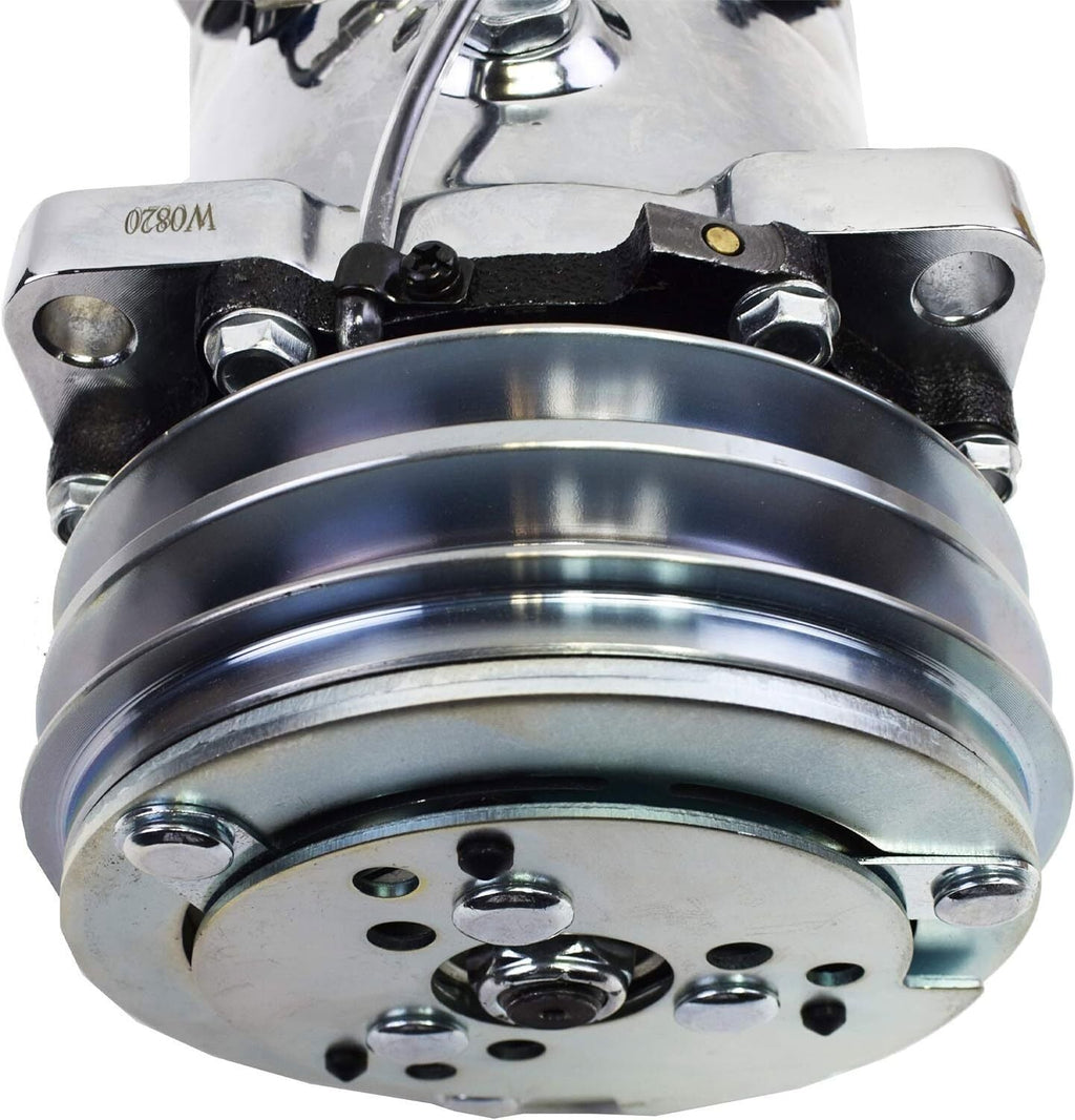 A/C Compressor  Fit for Sanden 508 Style 8-Groove Serpentine Belt HC5004C Sliver