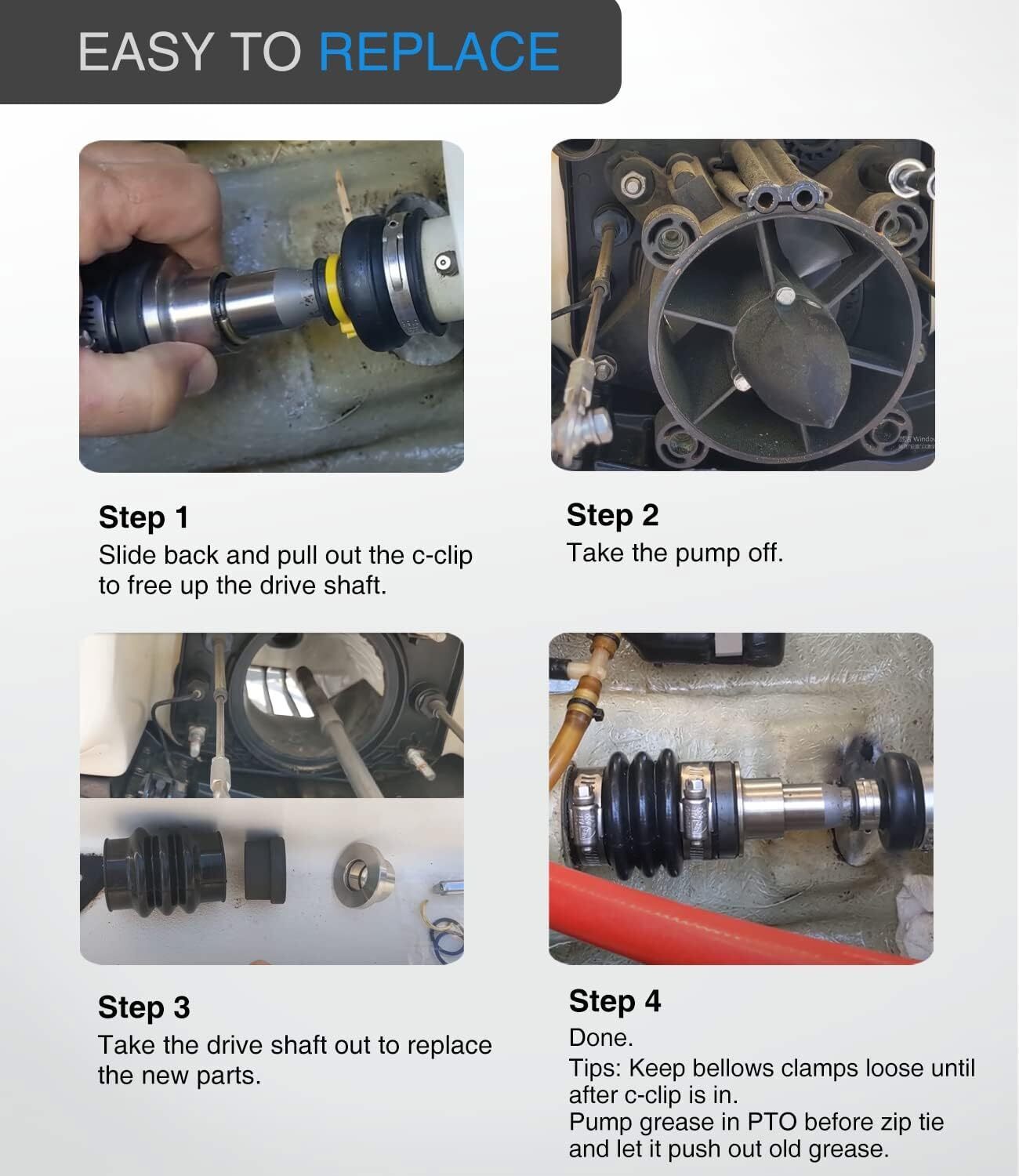 For Sea Doo Carbon Seal Drive Line Rebuild Repair & Boot All 717 720 787 800 951