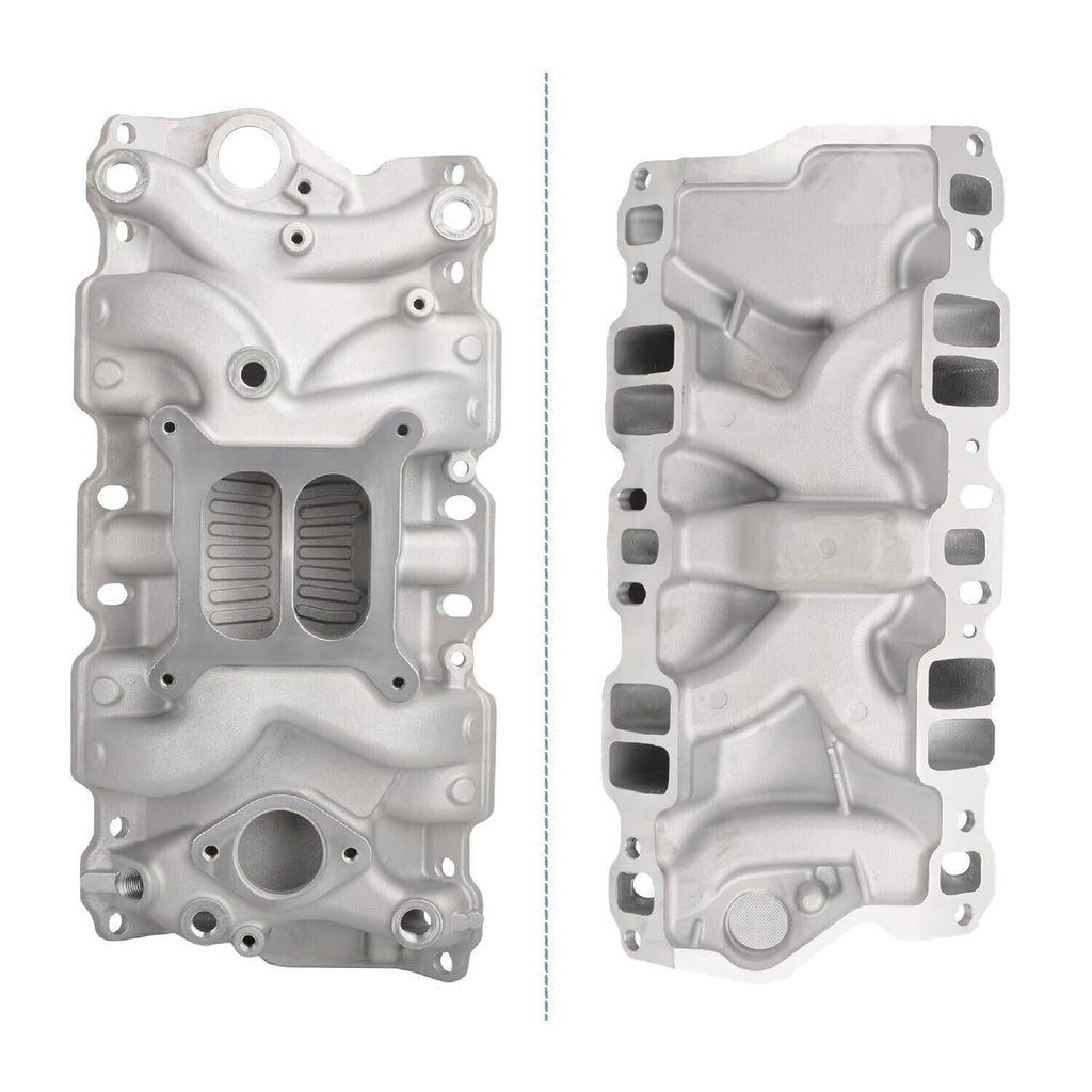 Aluminum Dual Plane Intake Manifold Fit for Chevy 350 1955-1995 Small Block