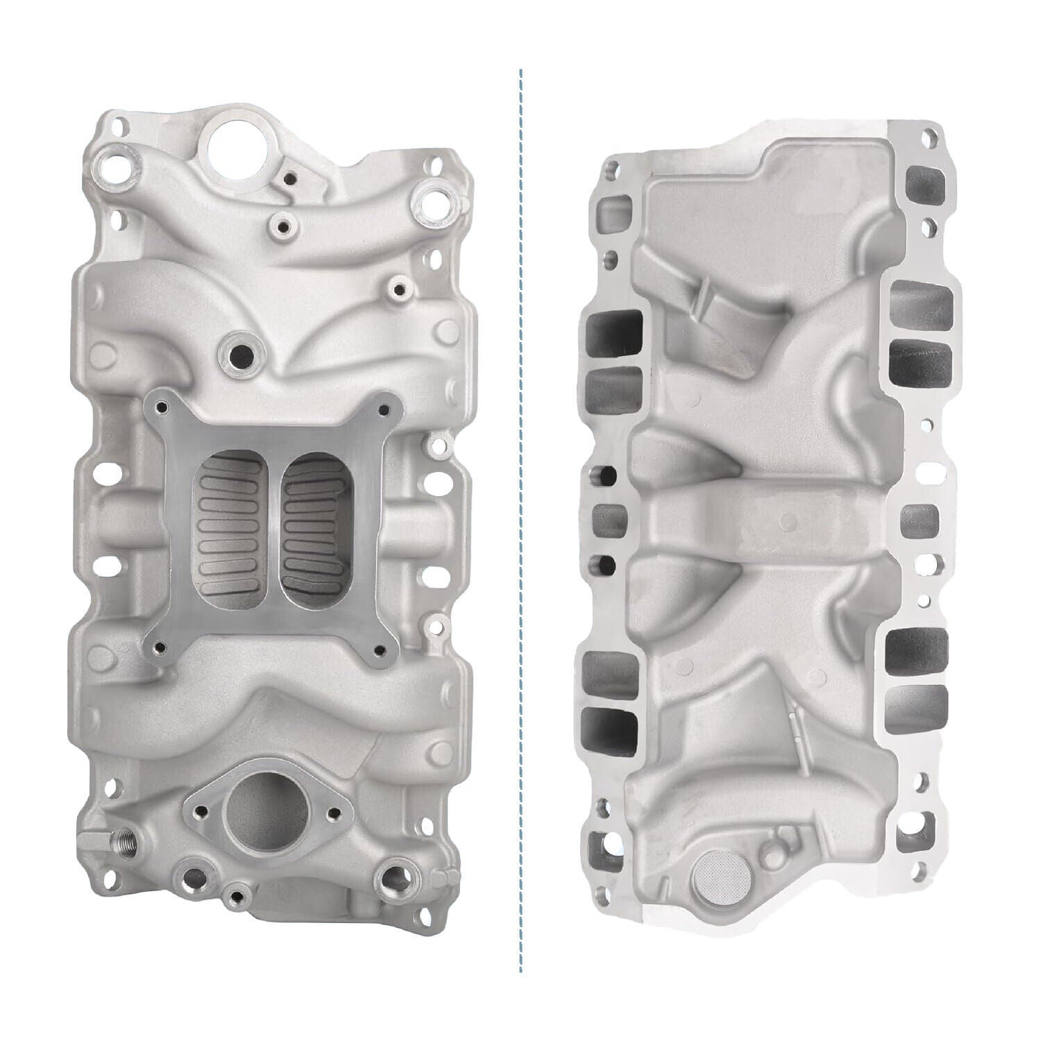 Aluminum Dual Plane Intake Manifold Fit for Chevy 350 1955-1995 Small Block