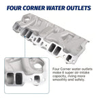 Aluminum Dual Plane Intake Manifold Fit for Chevy 350 1955-1995 Small Block