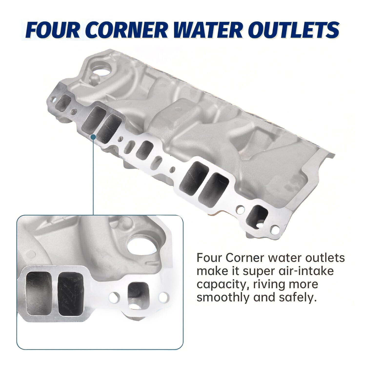 Aluminum Dual Plane Intake Manifold Fit for Chevy 350 1955-1995 Small Block