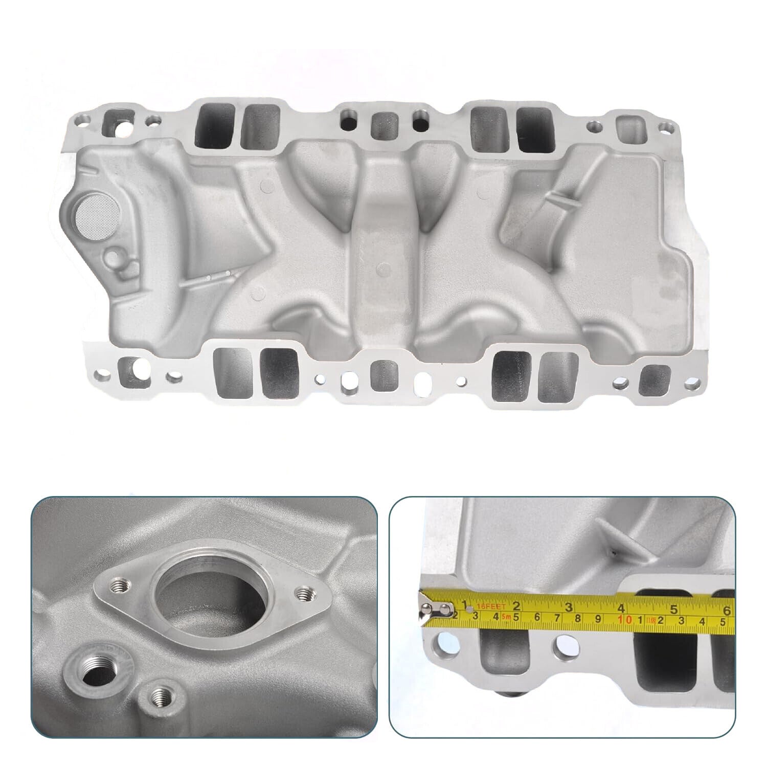 Aluminum Dual Plane Intake Manifold Fit for Chevy 350 1955-1995 Small Block