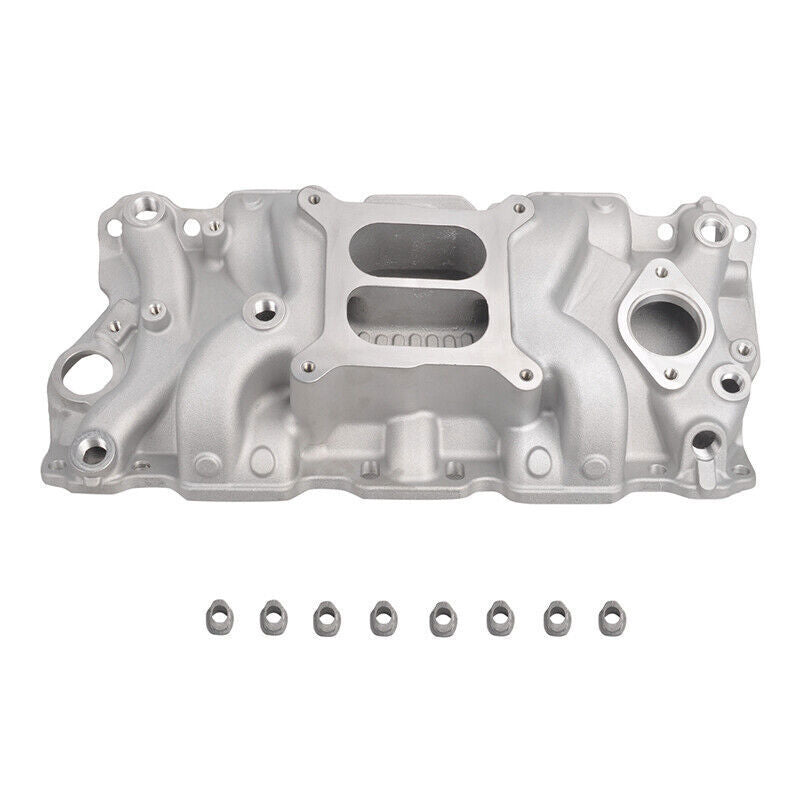 Aluminum Dual Plane Intake Manifold Fit for Chevy 350 1955-1995 Small Block