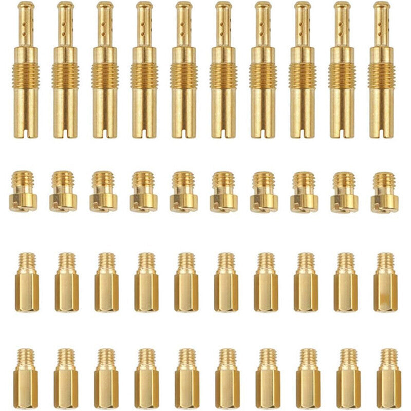 40pcs Carburetor Main Jet Slow Pilot Jet Kit for PWK Keihin OKO CVK Carb Gold