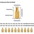 40pcs Carburetor Main Jet Slow Pilot Jet Kit for PWK Keihin OKO CVK Carb Gold