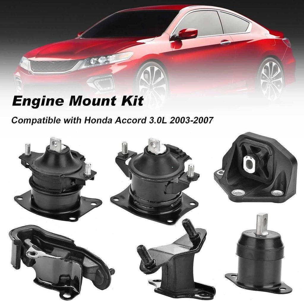Engine Motor & Transmission Mount Set 6PCS For 2003-2007 Honda Accord 2.4L Auto