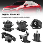 Engine Motor & Transmission Mount Set 6PCS For 2003-2007 Honda Accord 2.4L Auto