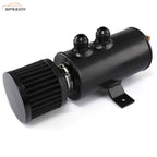 Universal Oil Catch Can Kit Reservoir Baffled Tank with Breather Filter Aluminum